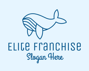 Blue Sperm Whale  logo design