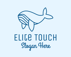 Blue Sperm Whale  logo design