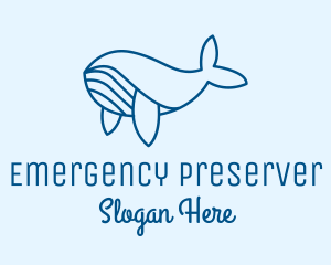 Blue Sperm Whale  logo design