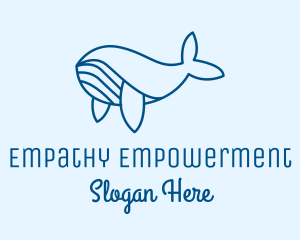 Blue Sperm Whale  logo design