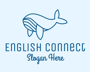 Blue Sperm Whale  logo design