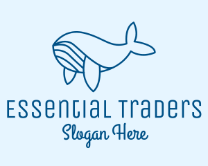 Blue Sperm Whale  logo design