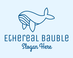 Blue Sperm Whale  logo design