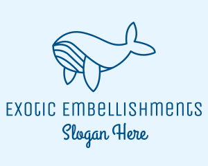 Blue Sperm Whale  logo design