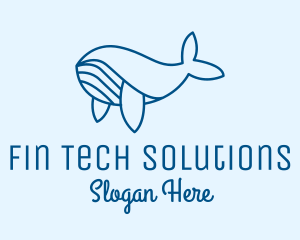 Blue Sperm Whale  logo design