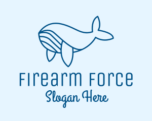 Blue Sperm Whale  logo design