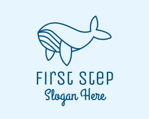 Blue Sperm Whale  logo design