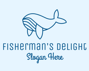 Blue Sperm Whale  logo design