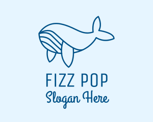 Blue Sperm Whale  logo design