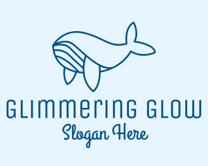 Blue Sperm Whale  logo design