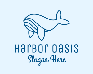 Blue Sperm Whale  logo design