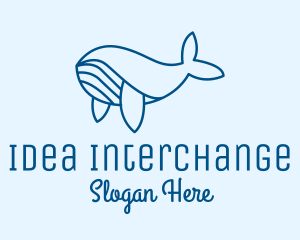 Blue Sperm Whale  logo design