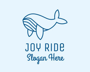 Blue Sperm Whale  logo design