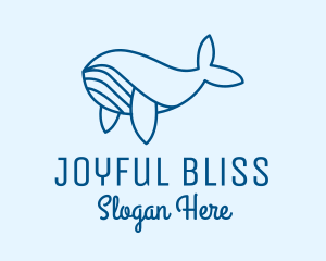 Blue Sperm Whale  logo design