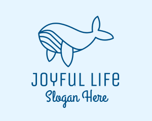 Blue Sperm Whale  logo design