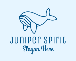 Blue Sperm Whale  logo design