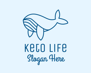 Blue Sperm Whale  logo design