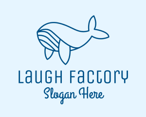 Blue Sperm Whale  logo design