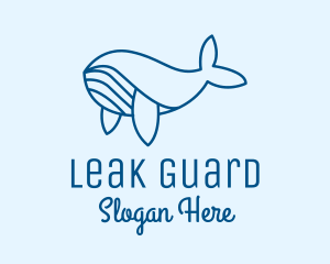 Blue Sperm Whale  logo design