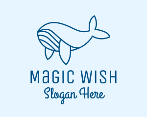 Blue Sperm Whale  logo design