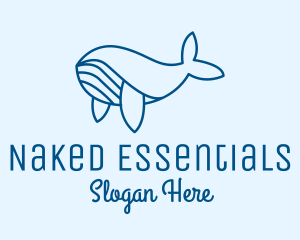 Blue Sperm Whale  logo design