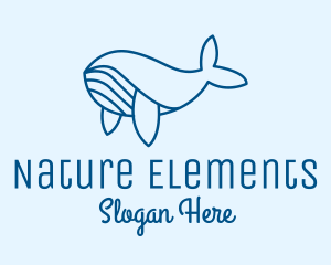 Blue Sperm Whale  logo design