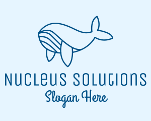 Blue Sperm Whale  logo design