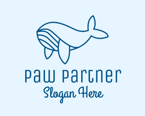 Blue Sperm Whale  logo design