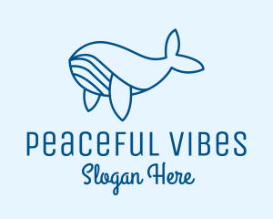 Blue Sperm Whale  logo design