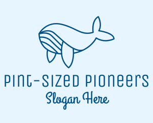 Blue Sperm Whale  logo design