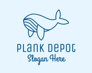 Blue Sperm Whale  logo design