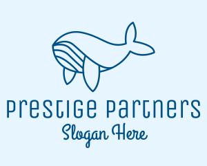 Blue Sperm Whale  logo design