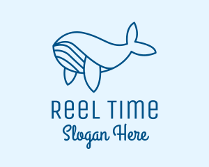 Blue Sperm Whale  logo design