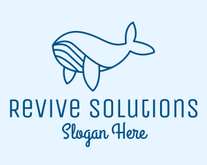 Blue Sperm Whale  logo design