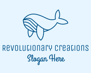 Blue Sperm Whale  logo design