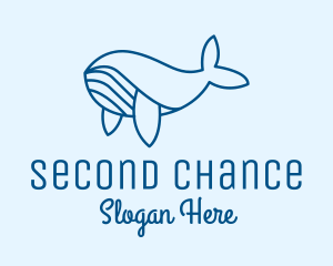 Blue Sperm Whale  logo design