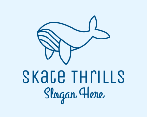 Blue Sperm Whale  logo design