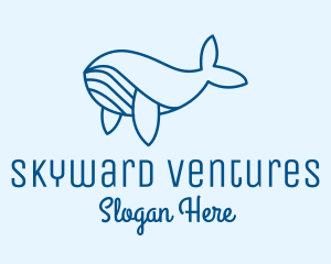 Blue Sperm Whale  logo design