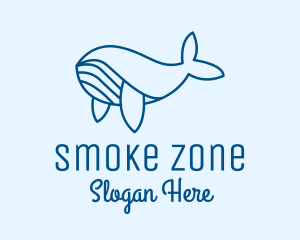 Blue Sperm Whale  logo design