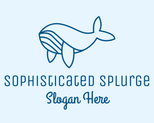 Blue Sperm Whale  logo design