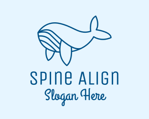 Blue Sperm Whale  logo design