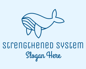 Blue Sperm Whale  logo design