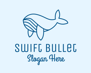 Blue Sperm Whale  logo design