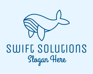 Blue Sperm Whale  logo design