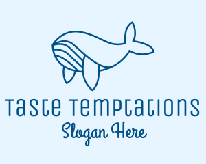 Blue Sperm Whale  logo design