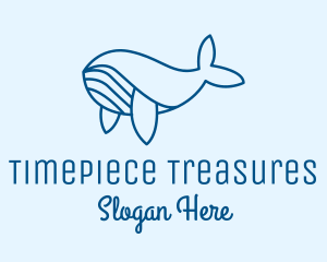 Blue Sperm Whale  logo design