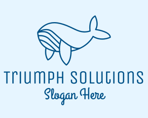 Blue Sperm Whale  logo design