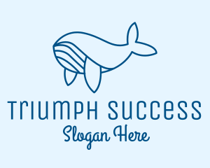 Blue Sperm Whale  logo design