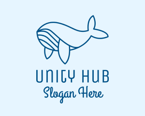 Blue Sperm Whale  logo design