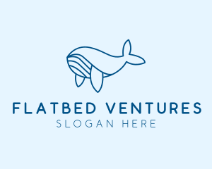 Blue Sperm Whale  logo design